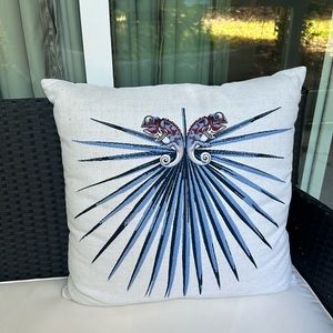 Elaine Smith 22" X 22" Chameleon Capri Sunbrella Outdoor Pillow